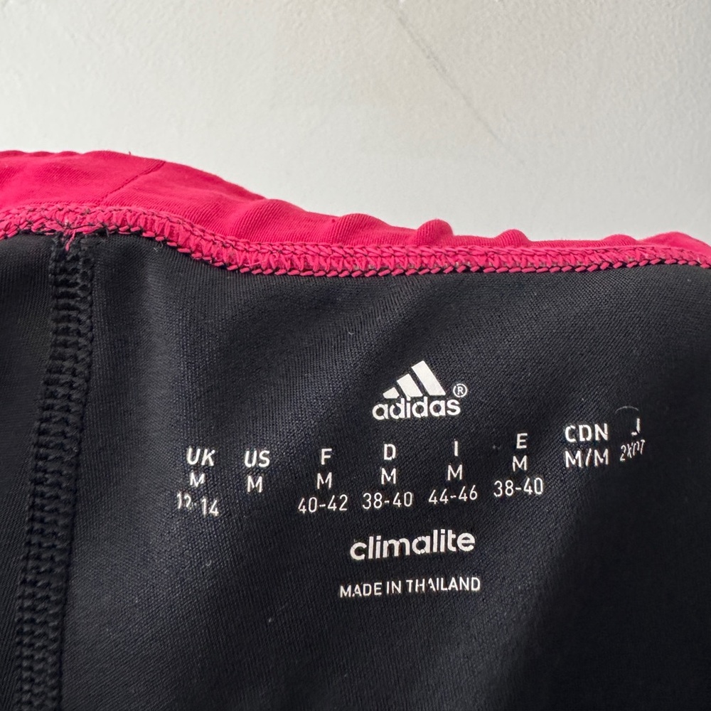 Adidas Black and Pink Climalite Spandex Running Volleyball Shorts - Picture 4 of 4